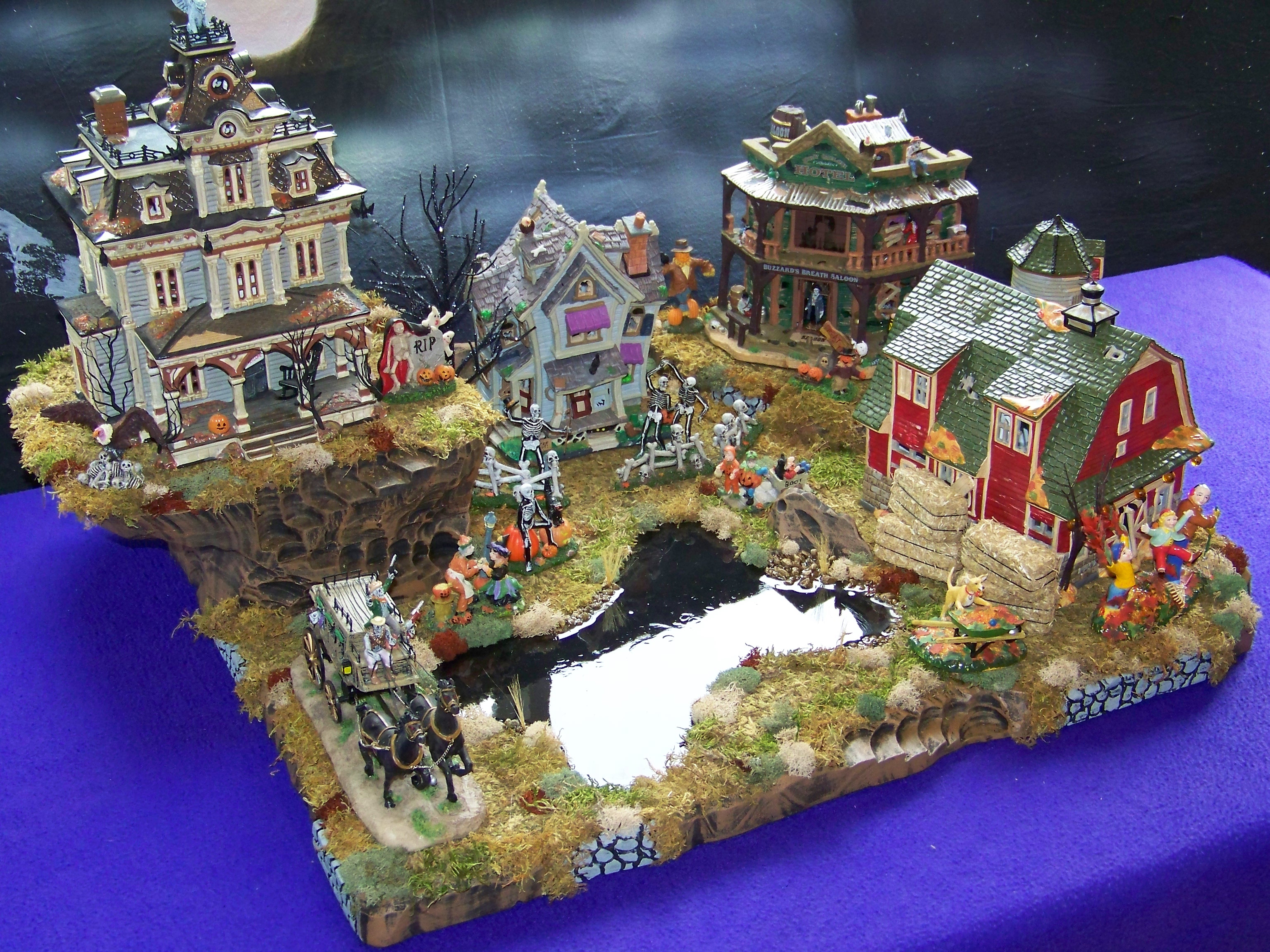 ... the village display platform bases to accentuate fun in your village